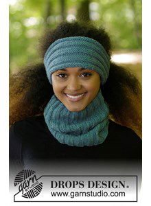 hoofdband en colsjaal Circled Ribs