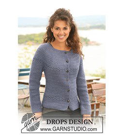 Gehaakt DROPS vest van Nepal. Maat XS tot en met XXXL.