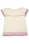 Breipatroon Baby jurkje met korte mouw en streepjes van andere kant