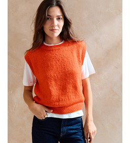 Mouwloze damestrui gemaakt van Breinaalden