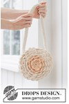 Haakpatroon Gehaakte ronde tas met gelaagd bloemenpatroon van andere kant