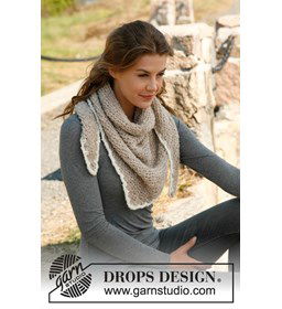 Omslagdoek gemaakt van DROPS Alpaca Boucle