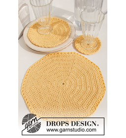 placemats en onderzetter Lunch in the Sun gemaakt van Drops Paris