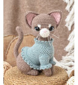 Sophie de kat in trui gemaakt van Handwerk accesoires