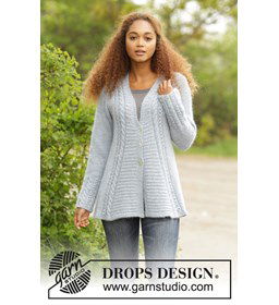 Dames vest gemaakt van Drops Alpaca