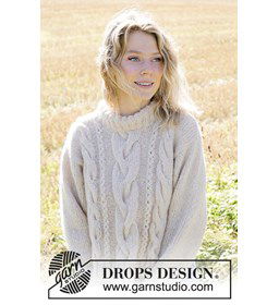 Gevlochten Wilgen Trui gemaakt van Drops Air