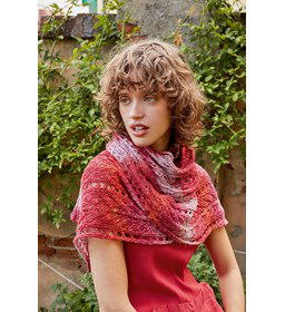 Lange sjaal in ajourpatroon