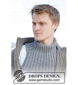 Halswarmer in boordsteek gemaakt van Drops Big Merino