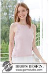 Breipatroon Gebreide zomertop met elegant kantpatroon van andere kant