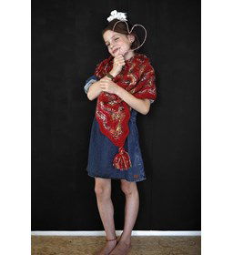 Poncho Sjaal gemaakt van Phildar Tornade (op=op)