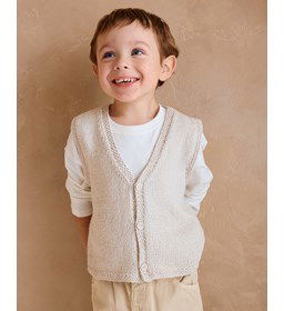 Jongens gilet gemaakt van knopen