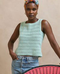 Haakpatroon Dameshemdje met vierkante hals