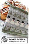 Breipatroon pannenlappen Snowman Time Potholders van andere kant