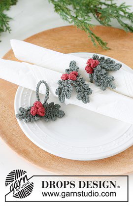 Gehaakte servetring/kerstdecoratie in ....