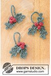 Haakpatroon servetring of kerstdecoratie Holly Napkin Rings van andere kant