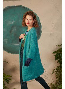 Lang damesvest met zakken