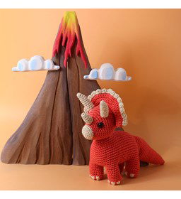 Tijn de Triceratops gemaakt van Durable Coral