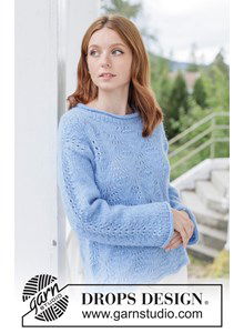 Gebreide trui met golfpatroon in zachte alpacawol