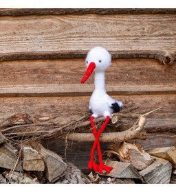 Ooievaar gemaakt van Rico Teddy Aran