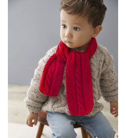 Kinder sjaal gemaakt van Phildar Phil Partner 3,5