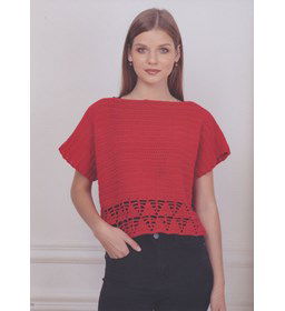 The Josie top gemaakt van Scheepjes Merino soft