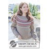 damestrui Berry Charm Sweater met Scandinavisch patroon gemaakt van Drops Lima