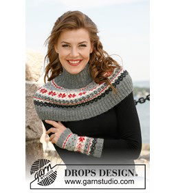 Halswarmer en polswarmer gemaakt van Drops Alpaca