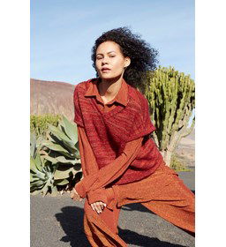 Dames spencer Earthy Hues gemaakt van Lang Yarns Wooladdicts Glamour