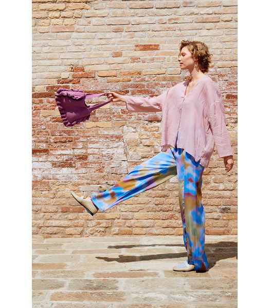 Haakpatroon Tas Atelier met korte schouderbanden en gerimpelde rand