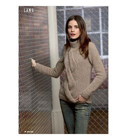 Damespullover  gemaakt van Lang Yarns Malou Light uni en color