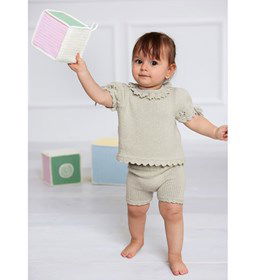 Korte broek met sierrandje  gemaakt van Lana Grossa Alta Moda Cotolana en Cotalana Print