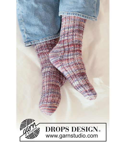 Breipatroon Sokken breien in boordsteek met ruitvormige hiel