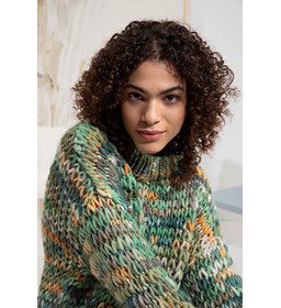 Grofgebreide damestrui gemaakt van Breinaalden