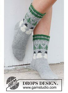 Sokken met sneeuwpoppatroon