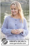 Breipatroon Lavender Oasis Cardigan van andere kant