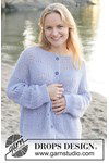 Breipatroon Lavender Oasis Cardigan van andere kant