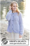 Breipatroon Lavender Oasis Cardigan van andere kant