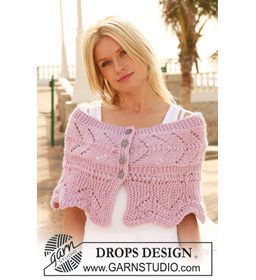 Dames schouderwarmer gemaakt van knopen