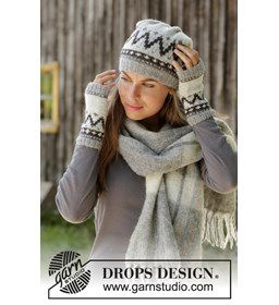 Muts en polswarmers gemaakt van Drops Puna