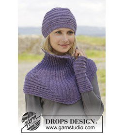 Gebreide muts, halswarmer en polswarmers