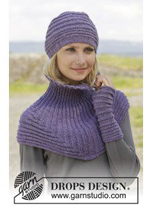 Gebreide muts, halswarmer en polswarmers