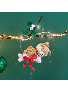 Kerstversiering slapend hondje