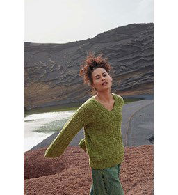 Damestrui in geblokt patroon. gemaakt van Lang Yarns Donegal Tweed Plus