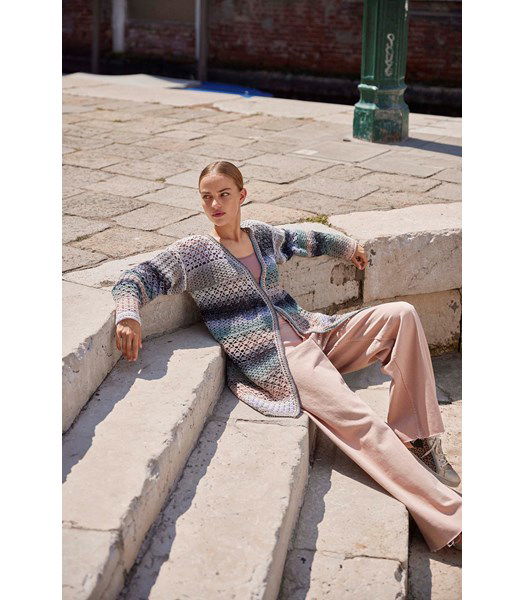 Haakpatroon damesvest Jordin in verschillende haakmotieven