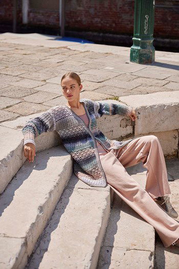 damesvest Jordin in verschillende haakmotieven