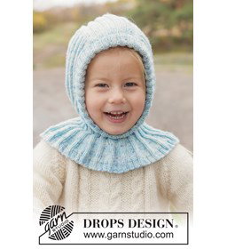 balaclava voor kinderen Crystal Chill Balaclava gemaakt van Drops Baby Merino