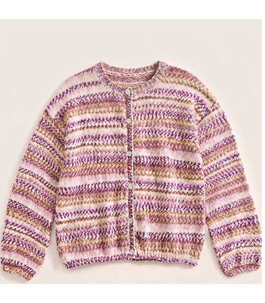 Breipatroon damesvest Eole met knoopsluiting