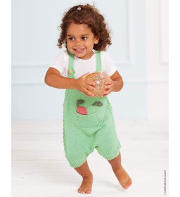 Tuinbroekje met korte pijpen gemaakt van Lana Grossa Elastico