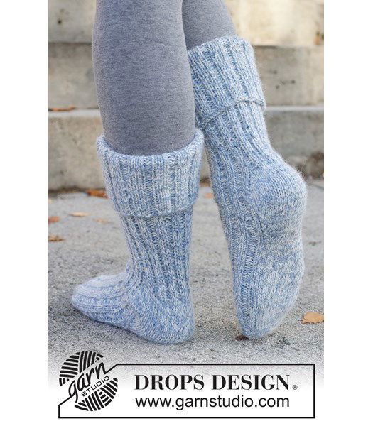 Breipatroon Gebreide sokken met ruitvormige hiel in boordsteek