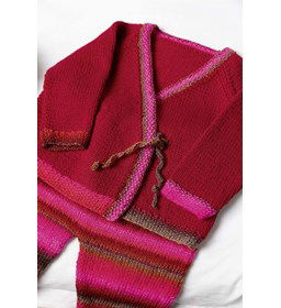 Wikkelvest gemaakt van Lang Yarns Mille colori baby